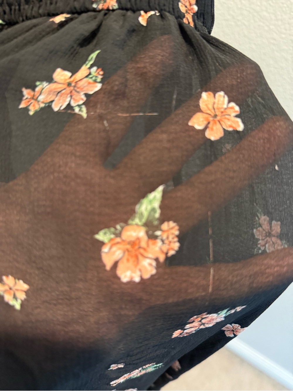torrid Black Floral Smocked Midi Sundress - Picture 7 of 8
